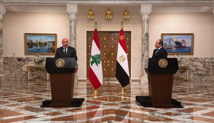 الرئيس اللبناني في مصر